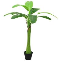 vidaXL Künstlicher Bananenbaum mit Topf 115 cm Grün 