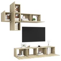 vidaXL TV-Schrank 7-tlg. TV-Schrank-Set Sonoma-Eiche Holzwerkstoff (1-St)