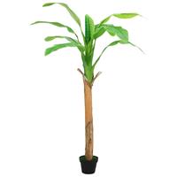 vidaXL Künstlicher Bananenbaum mit Topf 165 cm Grün 