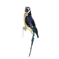 Bellatio Dierenbeeld Paarse Papegaai Vogel 30 Cm Beeld Decoratie - Beeldjes