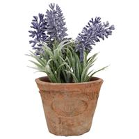 Kunstplant Lavendel In Terracotta Pot 15 Cm - Kunstplanten