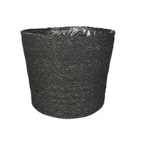 Plantenpot/bloempot Van Jute/zeegras Diameter 30 Cm En Hoogte 26 Cm Grijs - Plantenpotten