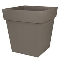 Bloempot Toscane Vierkant Kunststof Taupe L39 X B39 X H39 Cm - Plantenpotten