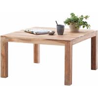 MÖBEL-IDEAL Couchtisch Ilow aus Akazie Massivholz in Natur lackiert - 80 x 80 cm