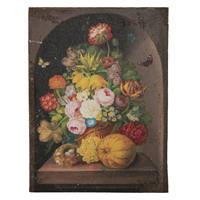 Clayre & Eef Schilderij vaas met bloemen 30*2*40 cm 64971