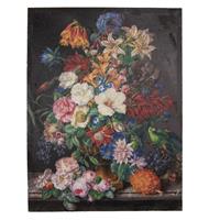Clayre & Eef Schilderij vaas met bloemen 55*3*73 cm 50633