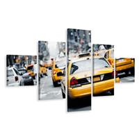 Karo-art Schilderij - Gele Taxi's in New York, 3 maten, Premium Print