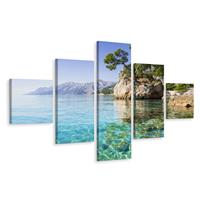 Karo-art Schilderij - Makarska Riviera in Kroatië, Premium Print