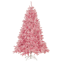 beliani Weihnachtsbaum 210 cm Rosa aus Kunststoff mit Ständer Weihnachtszeit Weihnachten Wohnzimmer Modern