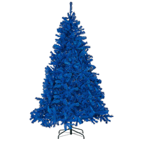 beliani Weihnachtsbaum 210 cm Blau aus Kunststoff mit Ständer Weihnachtszeit Weihnachten Wohnzimmer Modern