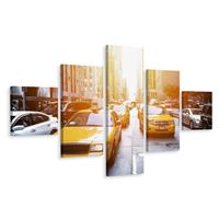 Karo-art Schilderij - Gele taxi's in New York, USA, Premium Print