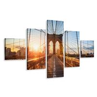 Karo-art Schilderij - Brooklyn Bridge, USA, close up, Premium Print