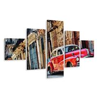 Karo-art Schilderij - Oldtimer in Havana, Cuba, Premium Print