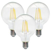 Homeylux 3x Smart E27 LED filament lamp - G95 - Wifi & Bluetooth - 806lm - 7 Watt - Warm wit tot koud wit