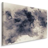 Karo-art Schilderij - Abstracte Donkere Wolken, Premium Print