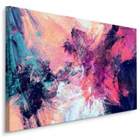 Karo-art Schilderij - Abstract, Multikleur, Premium Print