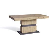 BYLIVING Esszimmertisch MATTHEW /Küchen-Tisch 160 cm mit Auszugsfunktion auf 215 cm /Auszugstisch Artisan Eichen-Optik hellbraun /Esstisch ausziehbar mit