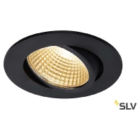 SLV LED Deckeneinbauleuchte New Tria 5,3W 2700K 300lm rund in Schwarz