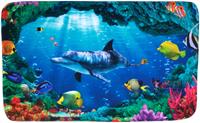 Sanilo Badematte Delphin Korallen, Höhe 15 mm, schnell trocknend, Memory Schaum