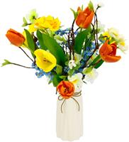 I.Ge.A. Kunstblume Arrangement Tulpen/Blüten, (1 St.), Vase aus Keramik