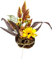 I.Ge.A. Kunstpflanze Sonnenblumen-Arrangement, Im Zapfen-Topf