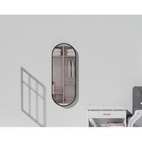 Saniclass Retro Line 2.0 spiegel ovaal 90x38cm frame mat zwart SW8