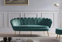 Shell Sofa 3-zits gemaakt van fluwelen groen