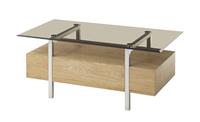 MCA Furniture Salontafel met Glazen plaat - Max. 20 kg - 65 x 65 x 46 cm