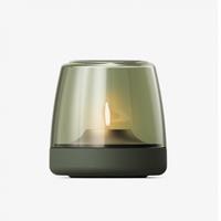 Kooduu Windlicht »Glow 10«, Luxuswindlicht, aus gebürstetem Aluminum und Rauchglas