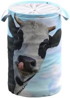 Sanilo Wäschekorb »Kuh«, 60 Liter, faltbar, mit Sichtschutz