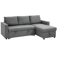 HOMCOM Ecksofa mit Schlaffunktion 211,5 cm x 146 cm x 85 cm