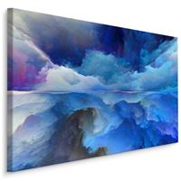 Karo-art Schilderij - Abstracte reflectie van Wolken, premium print