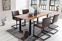 SalesFever Eethoek bestaand uit 4 stoelen met armleuning en een 180 cm brede tafel (set, 5-delig)