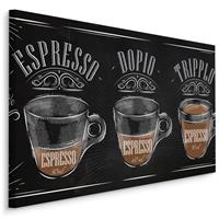 Karo-art Schilderij - Koffie, Espresso, Reclame, Premium Print