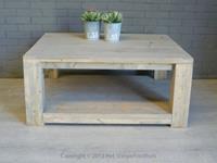 Het Steigerhouthuis Steigerhouten Salontafel Blokpoot Extra - 120 x 100 x 45 cm