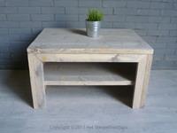 Het Steigerhouthuis Steigerhouten Salontafel Blok Half - 110 x 100 x 45 cm