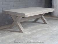 Het Steigerhouthuis Steigerhouten Salontafel Double X - 100 x 100 x 45 cm