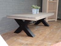 Het Steigerhouthuis Steigerhouten Salontafel Cross Industrieel - 80 x 80 x 45 cm