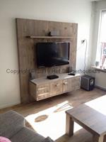 Het Steigerhouthuis Steigerhouten TV Wandmeubel - 240 x 43 x 200 cm