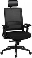 AMSTYLE Bürostuhl AREZZO A1 Stoffbezug Schreibtischstuhl schwarz Chefsessel 120 kg Drehstuhl