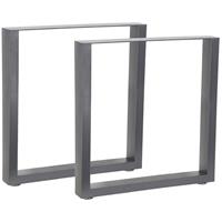 MELKO 2x Tischkufen 70x72 cm Tischuntergestell Stahl Tischbeine Grau Tischfuß ℃℃℃ - 