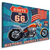 Karo-art Schilderij - Route 66, Historic America's Highway, Premium Print