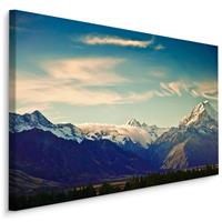 Karo-art Schilderij - Mount Cook, Nieuw-Zeeland, Premium Print