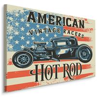 Karo-art Schilderij - American Vintage Racers, Hot Rod, Premium Print
