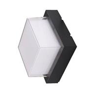 BES LED Led Tuinverlichting - Buitenlamp - Agusa 4 - Wand - Kunststof Mat Zwart - 12w Natuurlijk Wit 4200k - Vierkant