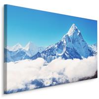 Karo-art Schilderij - Mount Everest, machtige Berg, Premium Print