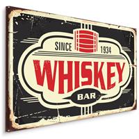 Karo-art Schilderij - Whiskey Bar, reclame uiting, Premium print