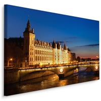 Karo-art Schilderij - La Conciergerie, Parijs, Premium print, 5 maten