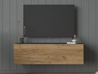 Mobistoxx Tv-meubel KINGSTON 1 klapdeur 105 cm zwart/gouden eik