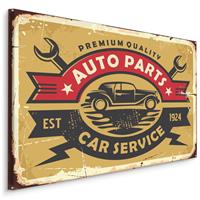 Karo-art Schilderij - Auto Parts, car Service, Premium Print op Canvas